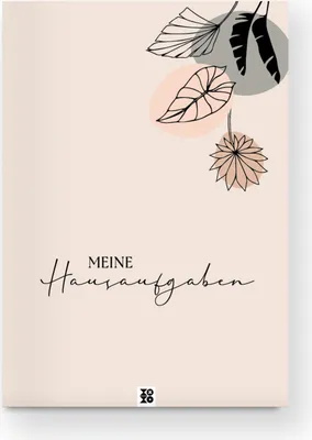 Produktbild von Hausaufgabenheft "leaves lineart"
