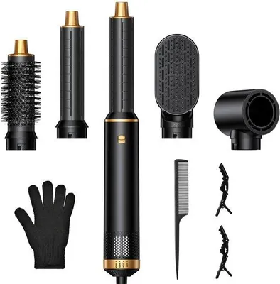 Productafbeelding van 5-in-1 Haarstyler, Multifunctionele Airstyler, Professionele Heteluchtborstel, Ionen-Föhn, Automatische Krultang en Stijltang voor Volum