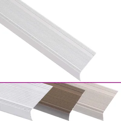 Zdjęcie produktu dla vidaXL Profile schodowe w kształcie litery L 15 szt. Aluminium 100 cm Srebrny