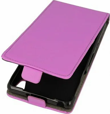 Produktbild von Flip Schutz Hülle für LG G4s / Beat Lila Kunstleder Slim Flex
