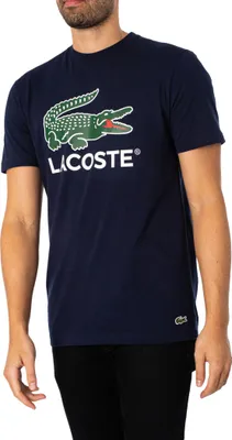 Produktbild von Lacoste Logo Grafik T-Shirt, Blau M