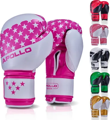 Produktbild von Apollo Boxhandschuh Champion Stars-12oz - White/Pink
