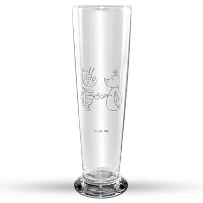 Produktbild von Mr. & Mrs. Panda Bierglas Nachtfalter Schneemann - Transparent - Geschenk, Trinkglas, Glasbecher, Bier Glas, Schnee, Weihnachtsgruß, Weihnachten, Bierbecher, Winterzeit