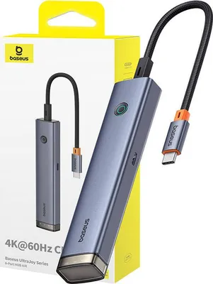 Obrázek produktu pro Rozbočovač, Baseus, hliníková slitina, USB-C / HDMI / USB, 60 Hz, 6 portů