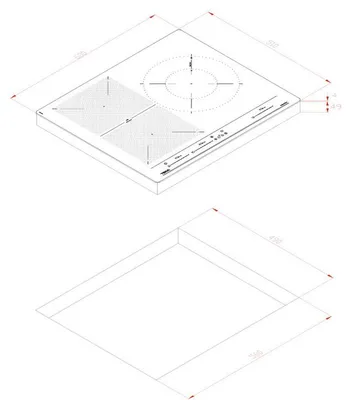 Zdjęcie produktu dla Teka IZF 65320 BK MSP, Czarny, Wbudowany, 60 cm, Płyta indukcyjna strefowa, Szkło, 3 stref(y)