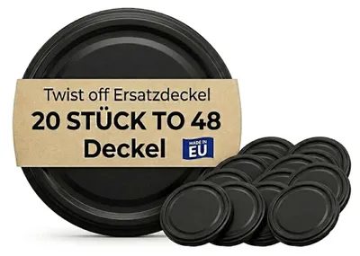 Productafbeelding van Glazen deksel - Schroefdeksel voor potten - 48 mm - 20 stuks