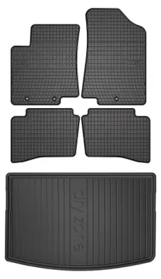 Obrázok produktu pre Gumové autokoberce SolidPRO + vaňa kufra DryZone pre: Kia Rio III UB 2011-2017 hatchback 5 ks – Wielganizator