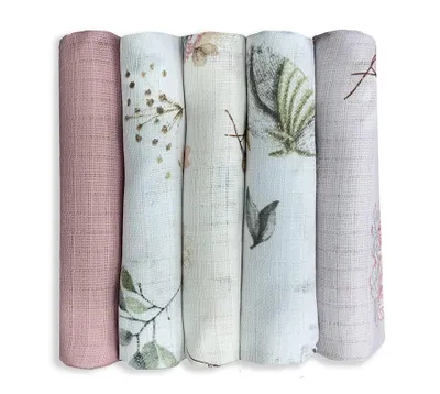 DOLCE SONNO Tetra-Stoffwindeln – 5 Stück – Bunte Windeln aus 100% Baumwolle – Spucktücher – Set 1