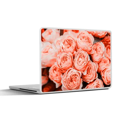 Produktbild von MuchoWow® Laptop Aufkleber Sticker Cover Rosen - Blumenstrauß - Rosa 32.5x23.5 cm - Sticker für Laptop - Selbstklebend
