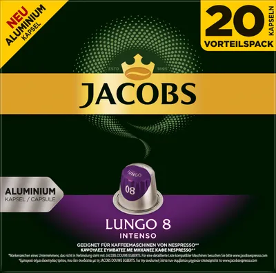 Produktbild von Jacobs Kapseln Lungo Intenso | 20 Nespresso® komp. Kapseln