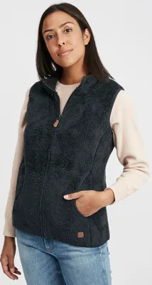 Produktbild von OXMO OXTheri Damen Weste Fleece Outdoor Weste mit Stehkragen Eingrifftaschen Reißverschluss Regular fit