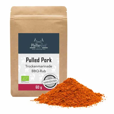 Produktbild von Pfefferdieb - Pulled Pork - BBQ Rub, BIO, 60g