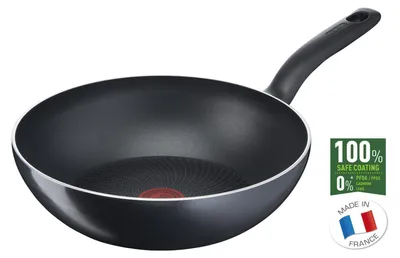 Produktbild von Tefal Start'easy C26919, Rund, Wok-/Bratpfanne, Schwarz, Titan, Aluminium, Thermo-Punkt