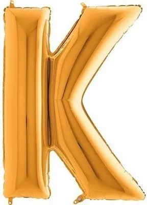 Image de Ballon gonflable lettre K or 102 cm