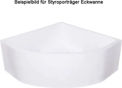 A white corner bathtub support structure.