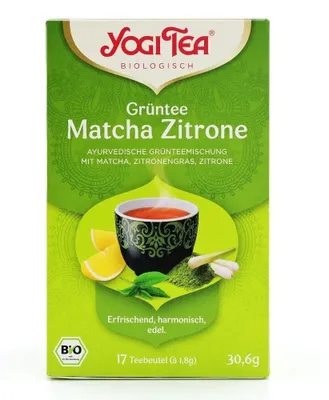 Zdjęcie produktu dla Yogi Tea Green Tea Matcha Lemon Organiczna torebka filtrująca 17X1,8 g