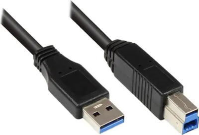 Produktbild von Good Connections USB-A an USB-B 0,5m schwarz