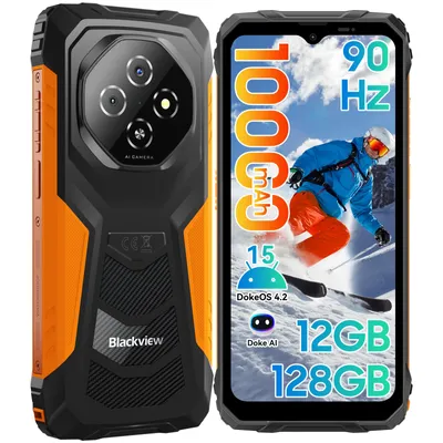 Obrázok produktu pre 2026 Blackview FORT 1 – outdoorový mobilný telefón bez zmluvy, 12+256 GB, 10 000 mAh, 6,56", Android 16, NFC, 390 g, Dual SIM, snímač odtlačkov prstov, IP69K, 90 Hz
