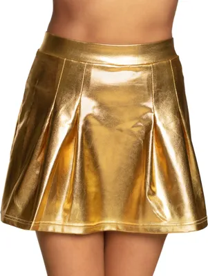 Image de Jupe plissée pour femme accessoire de costume or - taille unique
