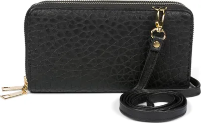 Produktbild von styleBREAKER Damen 2 in 1 Mini Bag Umhängetasche mit genarbter Oberfläche, Geldbörse, Handytasche, Schultertasche 02012364