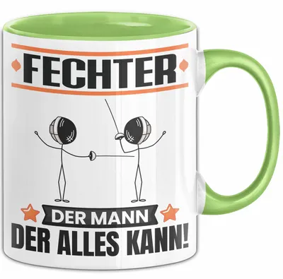 Produktbild von Fechter Tasse Geschenk für Fechter Der Mann Der Alles Kann Geschenkidee zum Geburtstag (Grün)