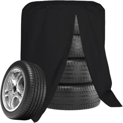 Imagen del producto de Accesorios adicionales para neumáticos y llantas: Bolsa para neumáticos, funda protectora para neumáticos de automóvil: fabricada en Oxford 210D, funda protectora para 4 neumáticos (de 18/19/20/21/22 pulgadas), resistente al agua