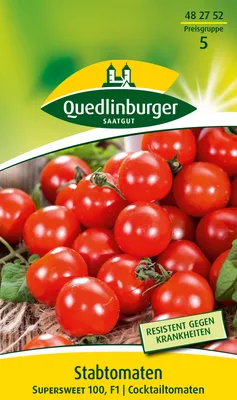 Produktbild von Quedlinburger Saatgut - Stabtomaten Supersweet 100 - Samen - 482752