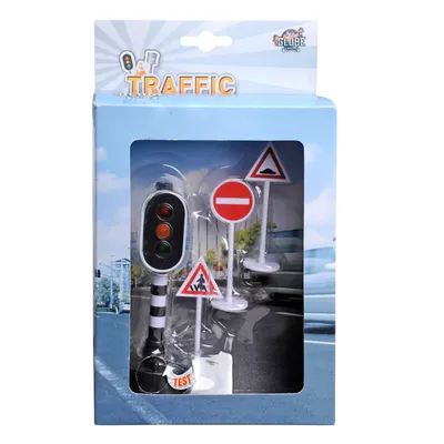 Image de Feux de circulation avec panneaux de signalisation