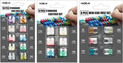 Obrázek produktu pro NEXUS - 22 kusů - sada pojistek pro auto / motorku / skútr - pojistky - ploché pojistky