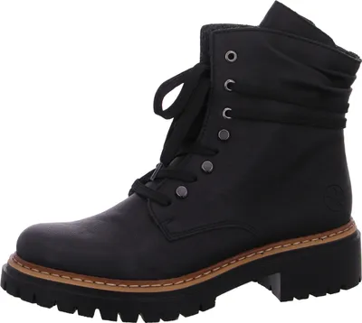 Produktbild von Rieker Damen Schuhe Stiefeletten Schnürung Blockabsatz 72621, Größe:39 EU, Farbe:Schwarz