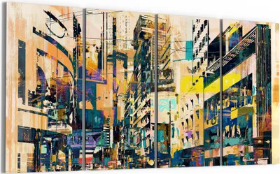 Produktbild von DEQORI Glasbild Echtglas 4x30x60 cm 'Moderne Stadtansicht' Wandbilder XXL groß