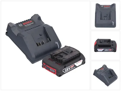 Image de Bosch GAL 18V-20 Chargeur de batterie 10,8 - 18 V 2 A ( 2607226281 ) + 1x GBA 18 V 2,0 Ah batterie ( 1600Z00036 )