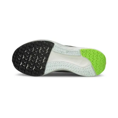 Immagine prodotto di Scarpe da corsa Puma Velocity Nitro da donna, colore nero, argento e verde neon, taglia 38
