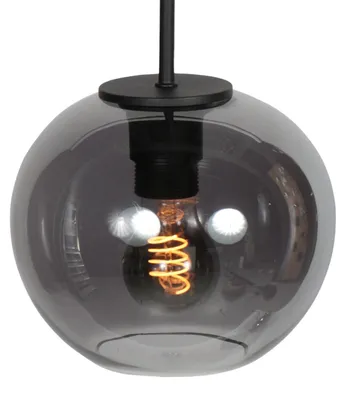 Image de Mexlite - suspension - HaloSwap - noir - verre verre fumé - lampe de lit - E27 - 4292ZW