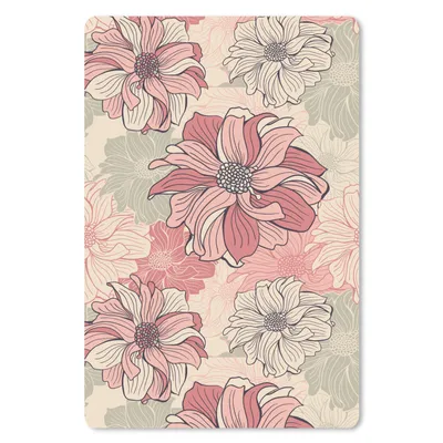 Produktbild von MuchoWow® Mauspad Mousepad Muster - Blume - Design - Jahre 20s 18x27 cm - Mousepads - Maus Mat - Pad - Mausunterlage
