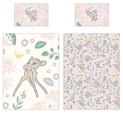 Produktbild von Disney Bambi Bettbezug-Set – 100 x 140 cm – 40 x 60 cm – 100 % Baumwolle