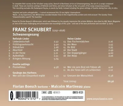 Obrázek produktu pro Franz Schubert (1797-1828): Schwanengesang D.957