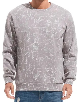 Productafbeelding van Heren fleece trui met ronde hals, casual model, gevoerd voor extra warmte, grijs, maat 3XL