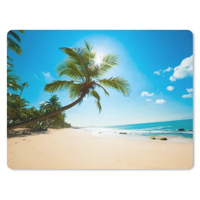 Produktbild von MuchoWow® Mauspad Mousepad Strand - Meer - Sonne - Palme 23x19 cm - Mousepads - Maus Mat - Pad - Mausunterlage - Schreibtischunterlage - Mauspad
