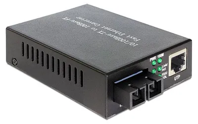 Image de Delock - Convertisseur de média - Ethernet, Fast Ethernet - 10Base-T, 100Base-FX, 100Base-TX - RJ-45 / SC monomode - jusqu'à 20 km - 1310 nm (86215)