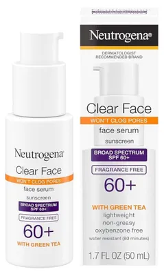 Produktbild von Neutrogena Clear Face SPF 60+ Sonnenschutz Gesichtsserum, 1.7 FL OZ (50 mL)