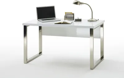 Produktbild von Schreibtisch Arbeitstisch Bürotisch Computertisch Tisch weiß-hochglanz "Sydney"