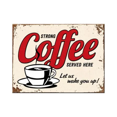 Produktbild von Nostalgic-Art - Magnet 6 x 8 cm - USA - Strong Coffee Served Here