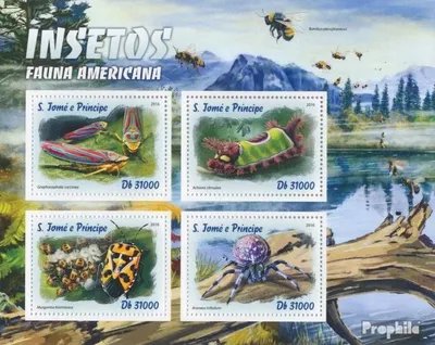 Produktbild von Briefmarken Sao Tome e Principe 2016 Mi 6771-6774 Kleinbogen (kompl. Ausgabe) postfrisch Insekten