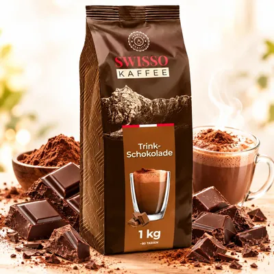 Productafbeelding van Zwitserse koffie. Drank. Chocolade. Direct chocoladedrank. Hoge kwaliteit