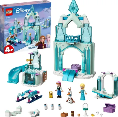 Produktbild von LEGO 43194 Disney Princess Annas und Elsas Wintermärchen, Eiskönigin-Spielzeug zum Bauen mit Schloss und 3 Mini-Puppen inkl. Olaf-Figur, Bau- und Spielset für Kinder, Mädchen und Jungen, Geschenkidee