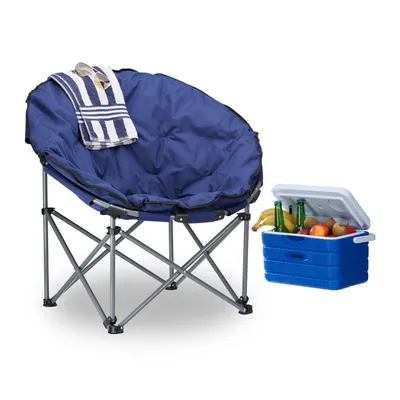 Zdjęcie produktu dla krzesło kempingowe relaxdays Moonchair dla 120 kg