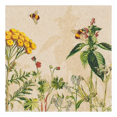 Produktbild von 20 Servietten Eco Line Wild Flowers - Wilde Pflanzen Eco 33x33cm