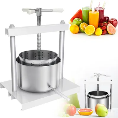 Obrázek produktu pro LZQ Ruční lis na ovoce Lis na víno Lis na šťávu Nerezový lis na ovoce Berry Press Apple Press 5L