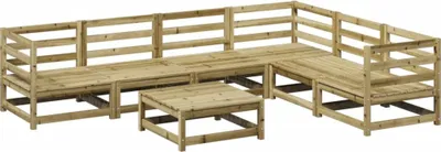 Immagine prodotto di vidaXL Set di divani da giardino 7 pezzi in legno di pino impregnato
